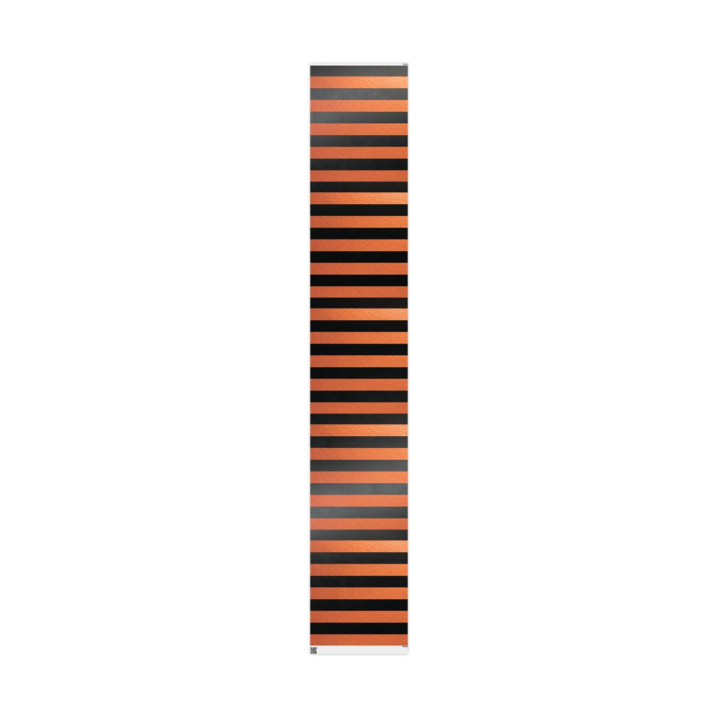 Black and Orange Striped Luxury Wrapping Paper – Glossy or Matte Finish, Durable 90gsm