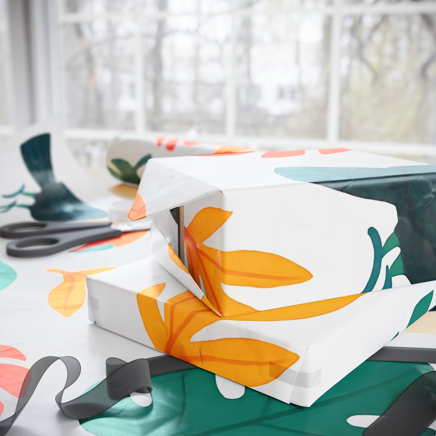 Tropical Toucan and Banana Wrapping Paper – Vibrant Jungle Leaf Gift Wrap