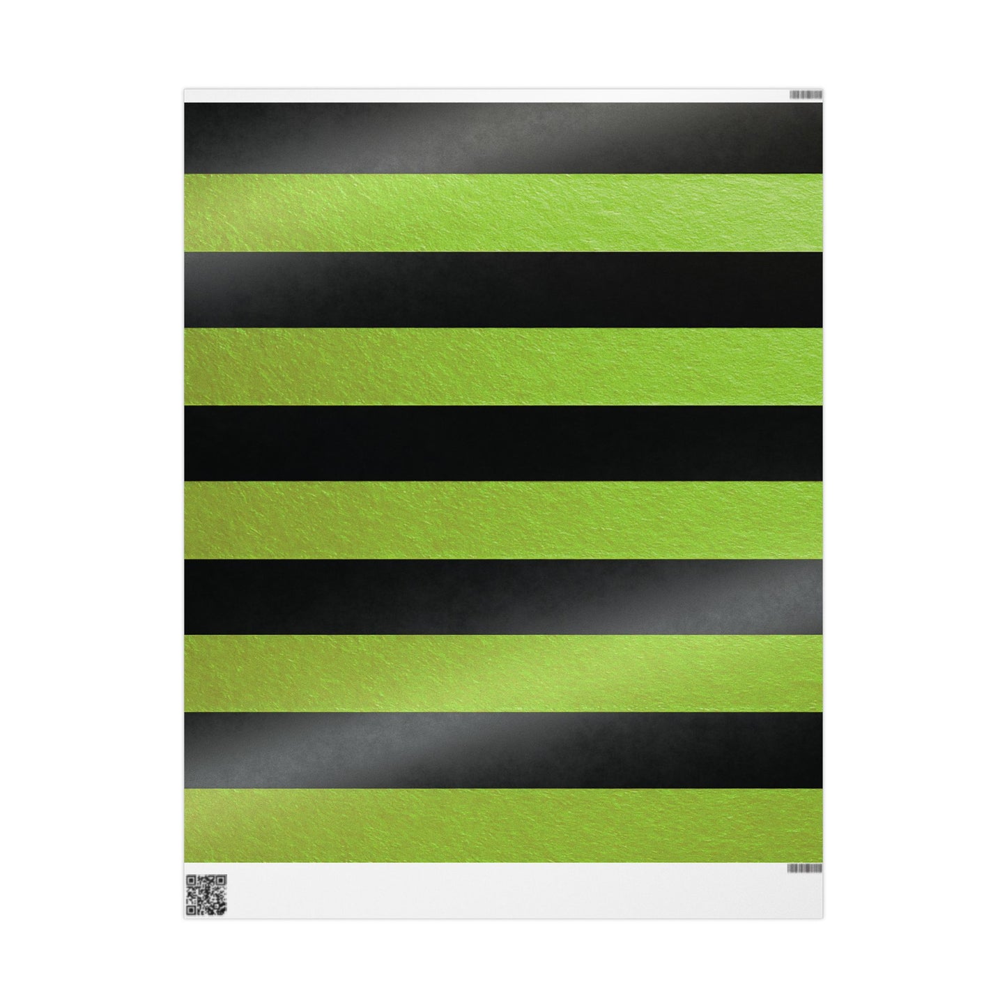 Black and Green Striped Luxury Wrapping Paper – Glossy or Matte Finish, Durable 90gsm