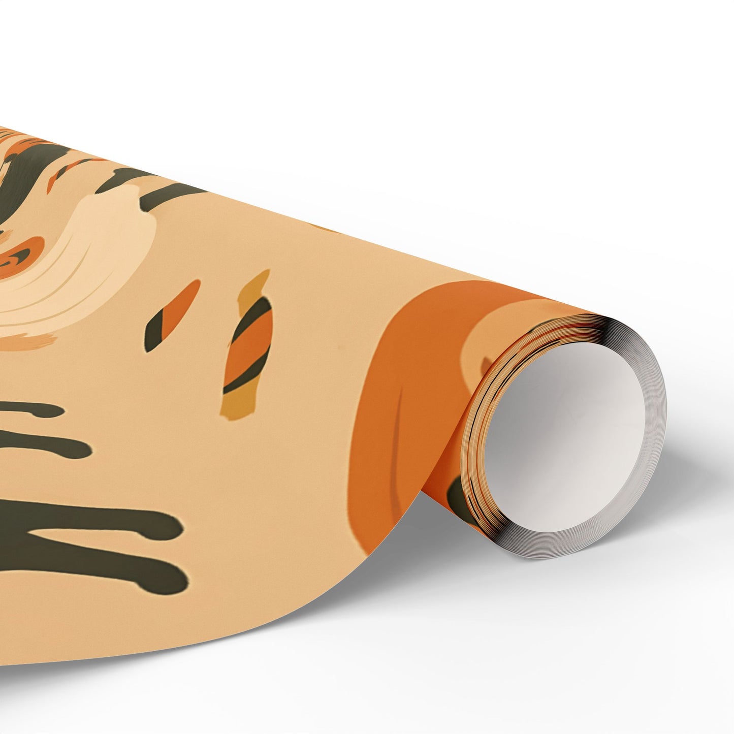Vintage Halloween Wrapping Paper – Cute Ghosts, Witches, and Black Cats on Parchment Background