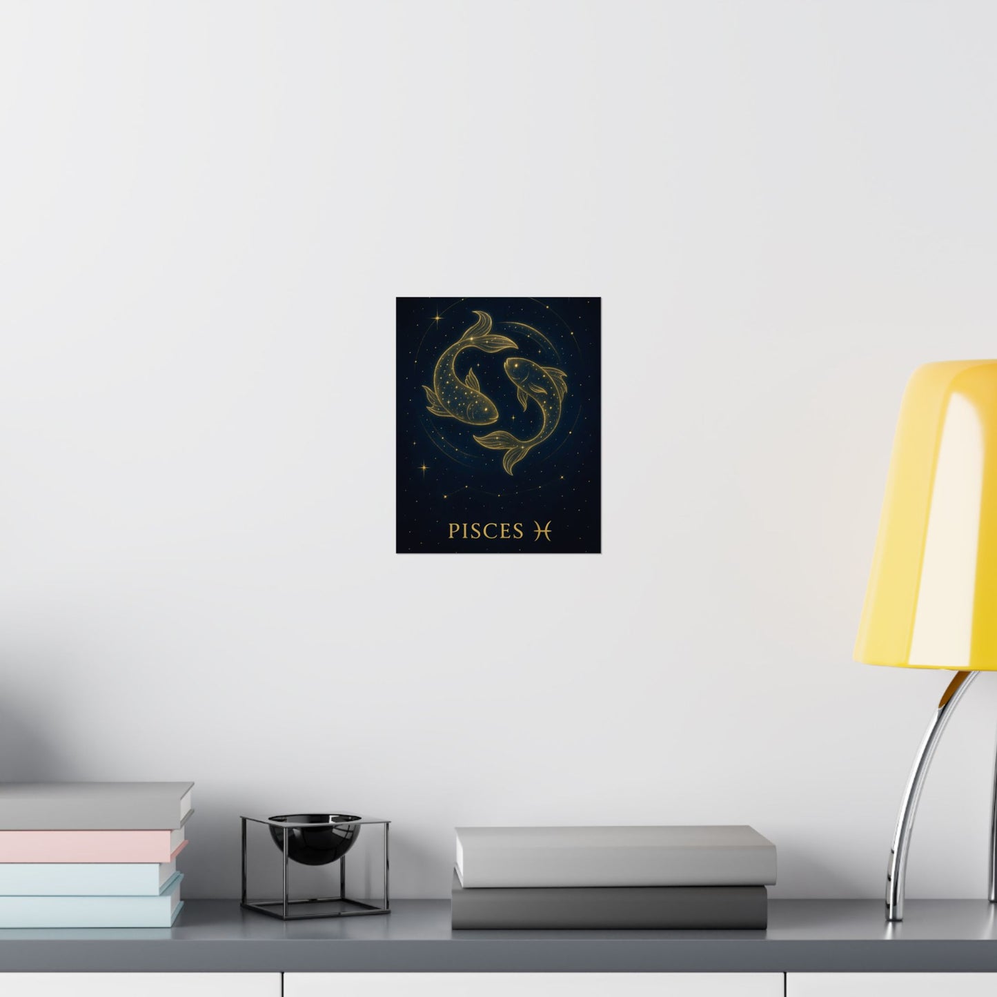 Pisces Zodiac Constellation Matte Poster – Celestial Two Fish Astrology Wall Art Print (Multiple Sizes)