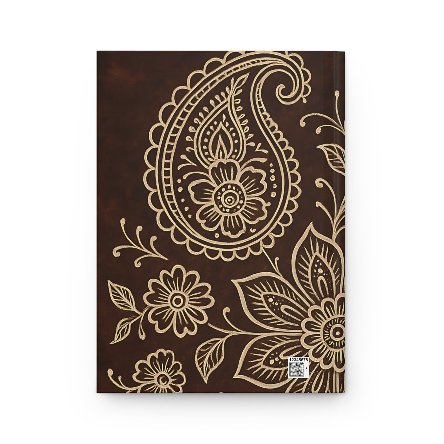 Boho Floral Vine Hardcover Journal – Matte Finish Writing Notebook with 150 Lined Pages
