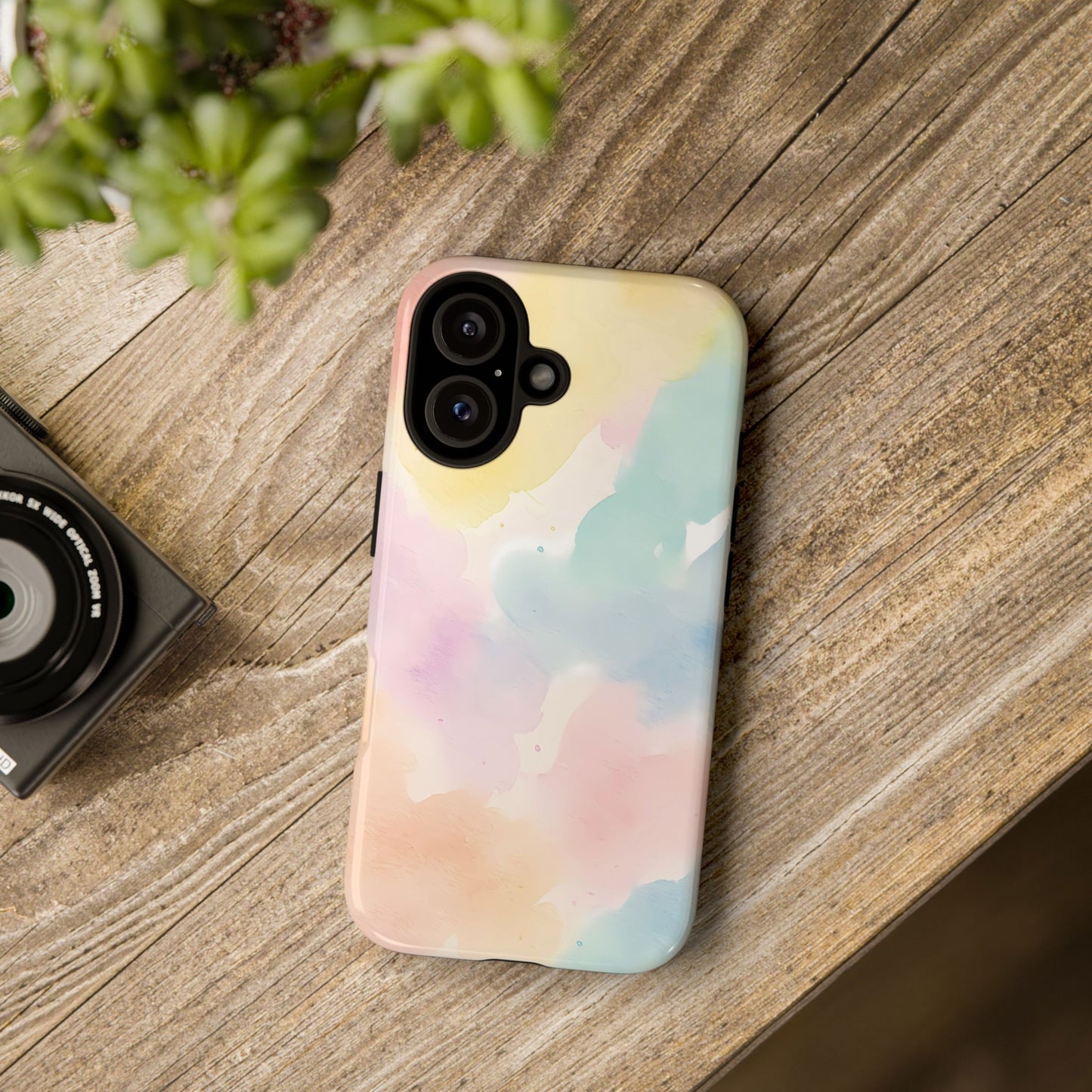 Pastel Watercolor Cloud iPhone Case – Soft Gradient Abstract Protective Cover