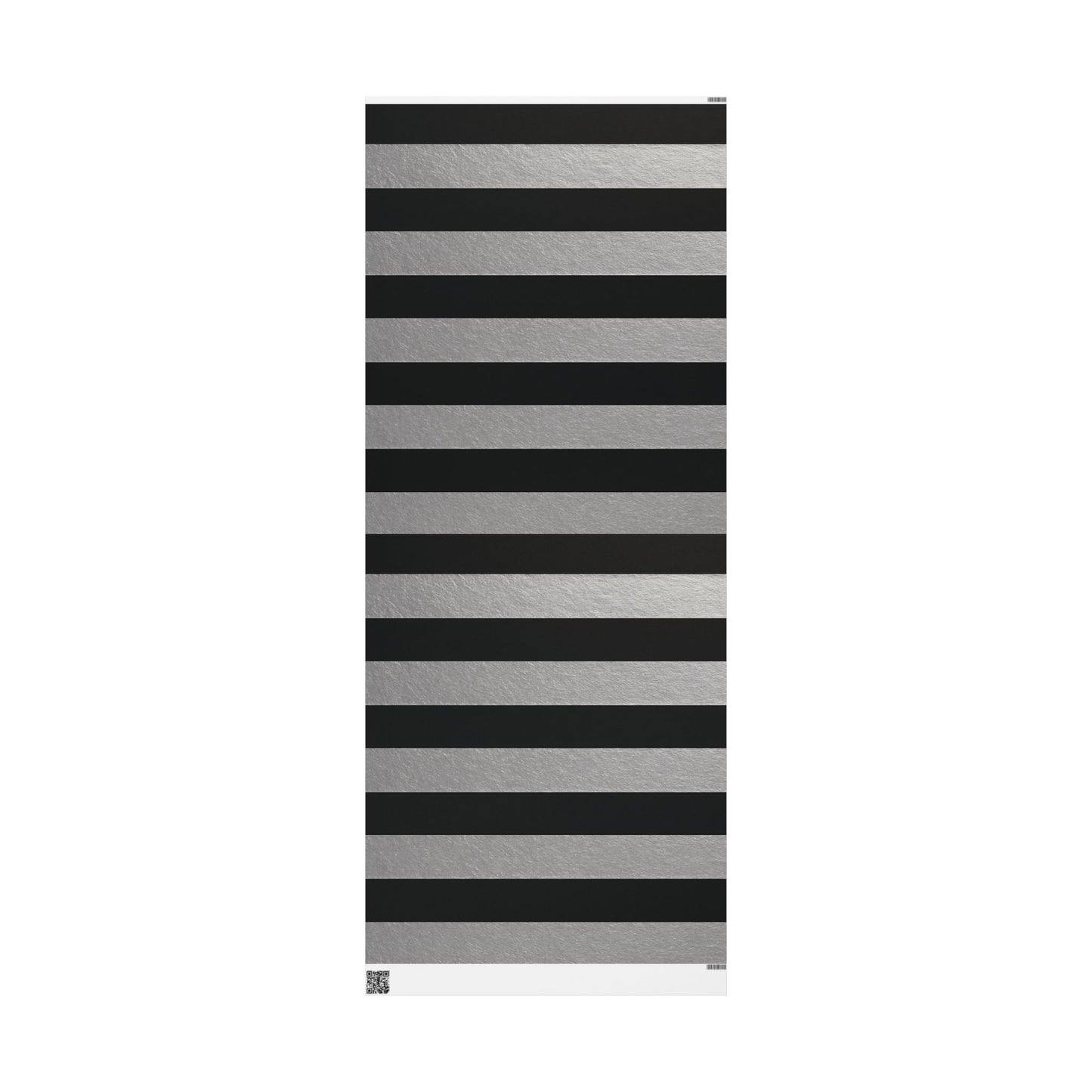 Black and Silver Striped Luxury Wrapping Paper – Glossy or Matte Finish, Durable 90gsm