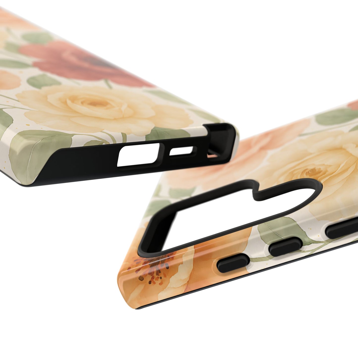 Vintage Rose Garden Phone Case – Soft Floral Print in Warm Neutrals