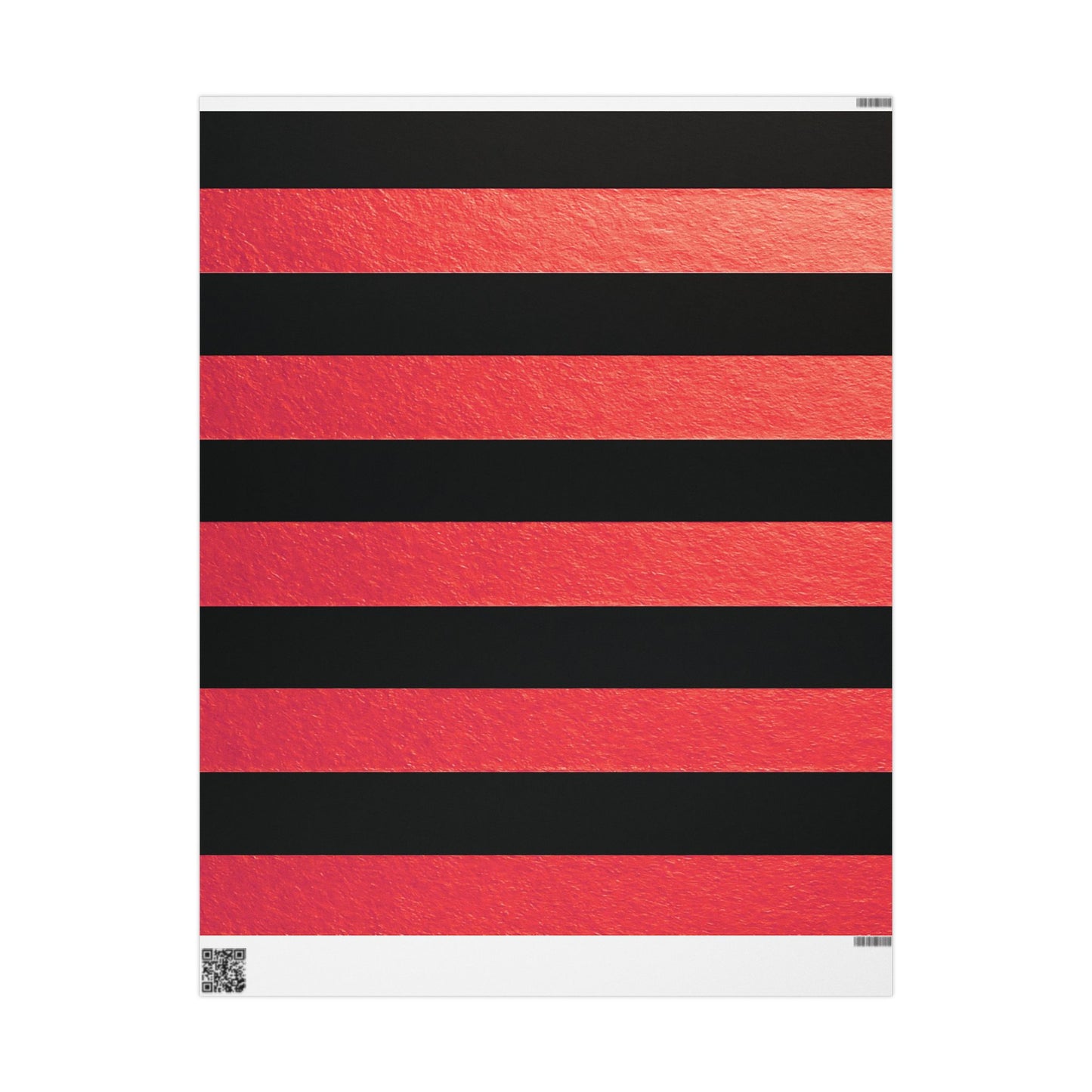 Black and Red Striped Luxury Wrapping Paper – Glossy or Matte Finish, Durable 90gsm
