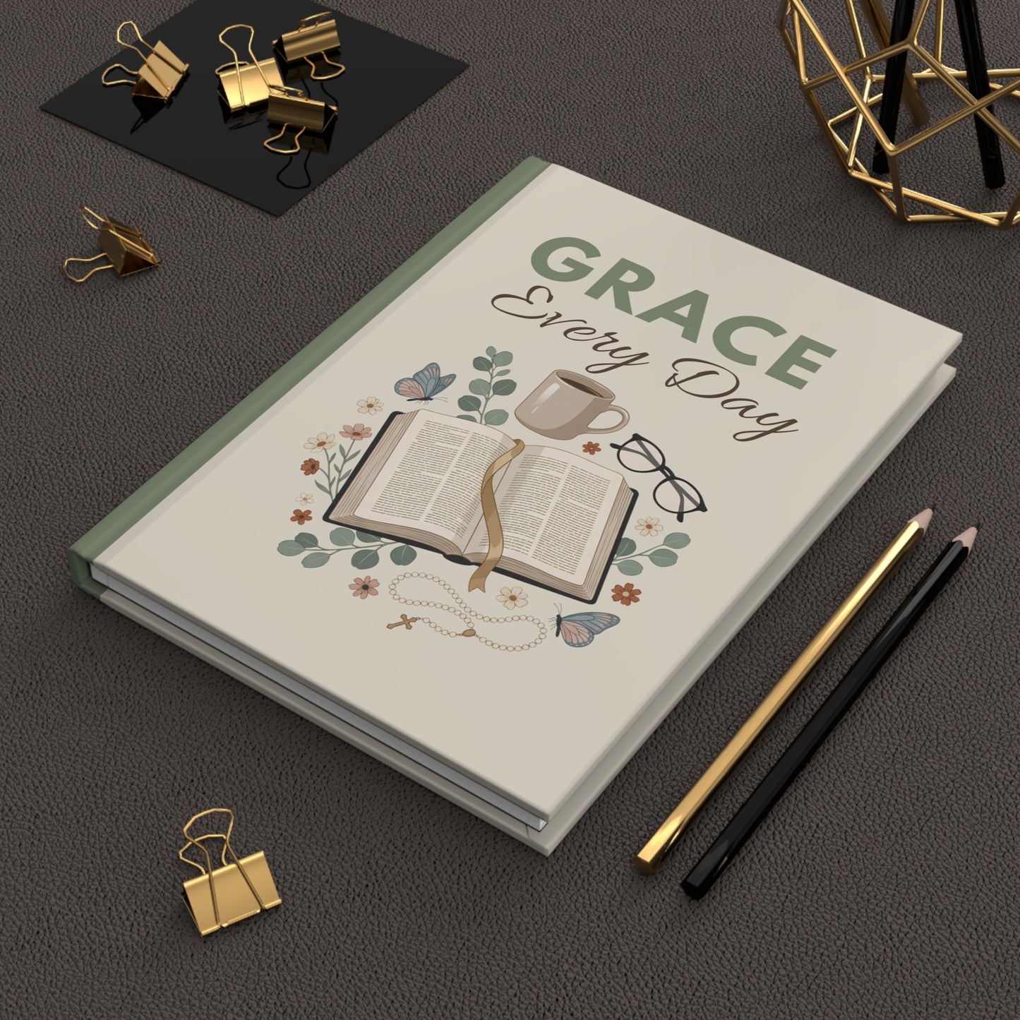Grace Every Day Hardcover Journal — Faith Devotional Notebook for Prayer & Bible Study