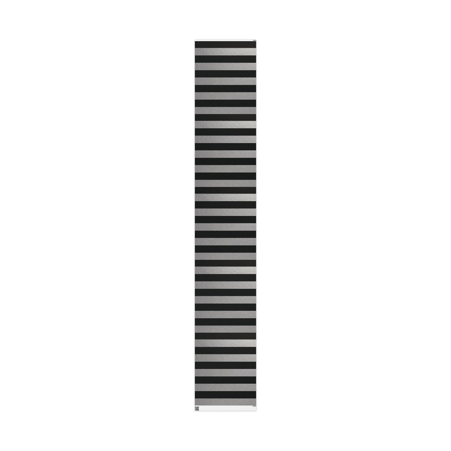 Black and Silver Striped Luxury Wrapping Paper – Glossy or Matte Finish, Durable 90gsm