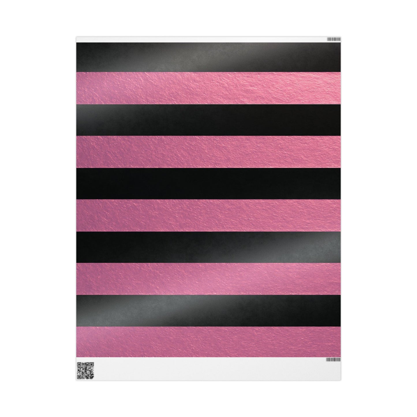 Black and Pink Striped Luxury Wrapping Paper – Glossy or Matte Finish, Durable 90gsm
