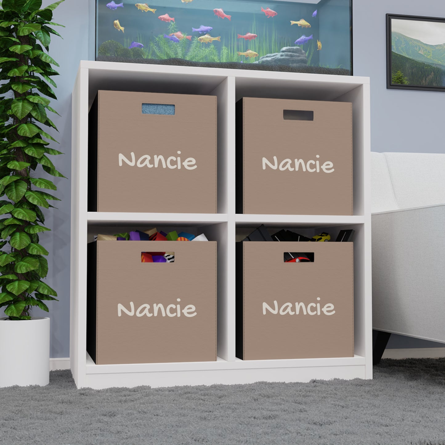 Personalized Felt Storage Box – Custom Name Toy & Closet Organizer