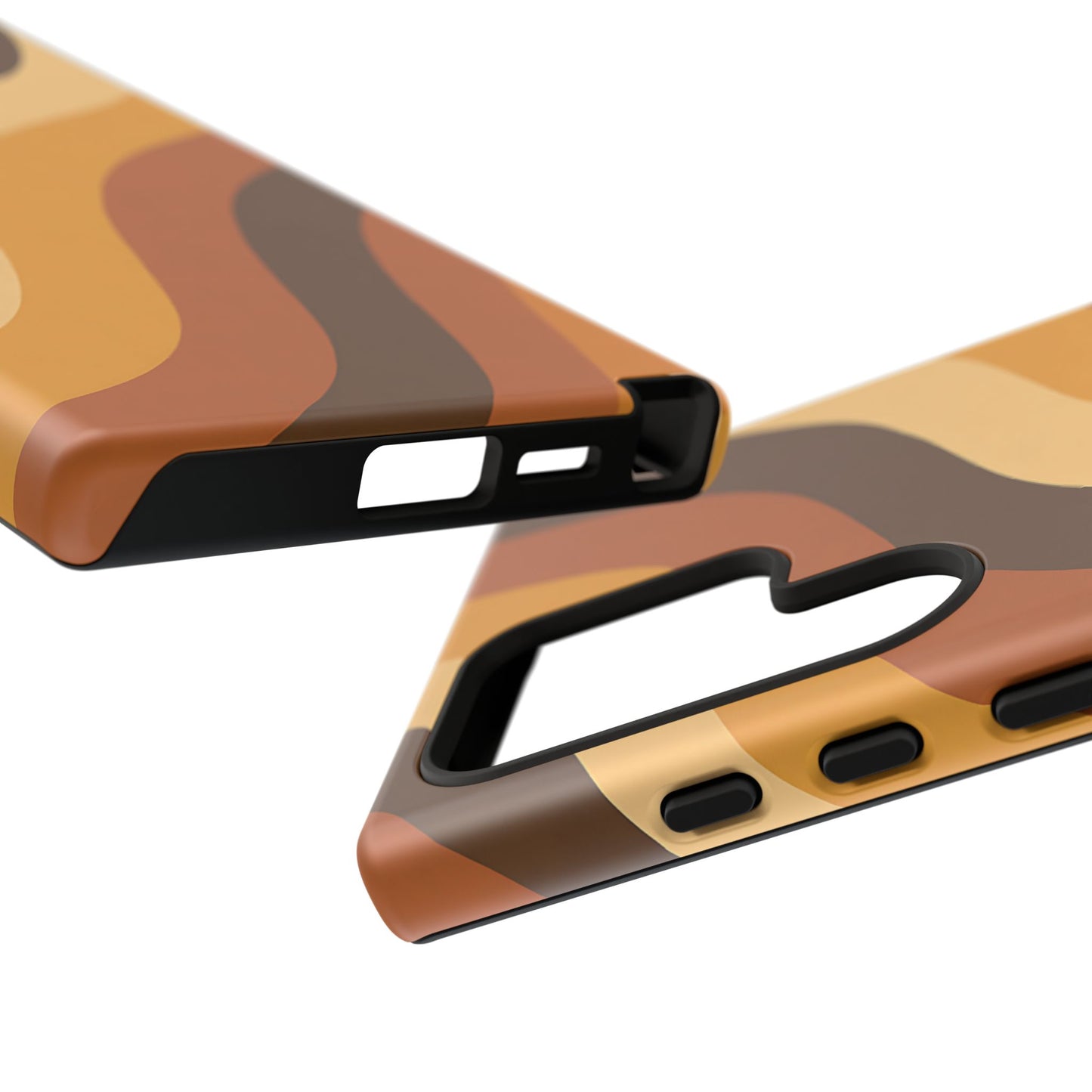 Retro Wave Stripes iPhone Case – 70s-Inspired Earth Tone Swirl Design