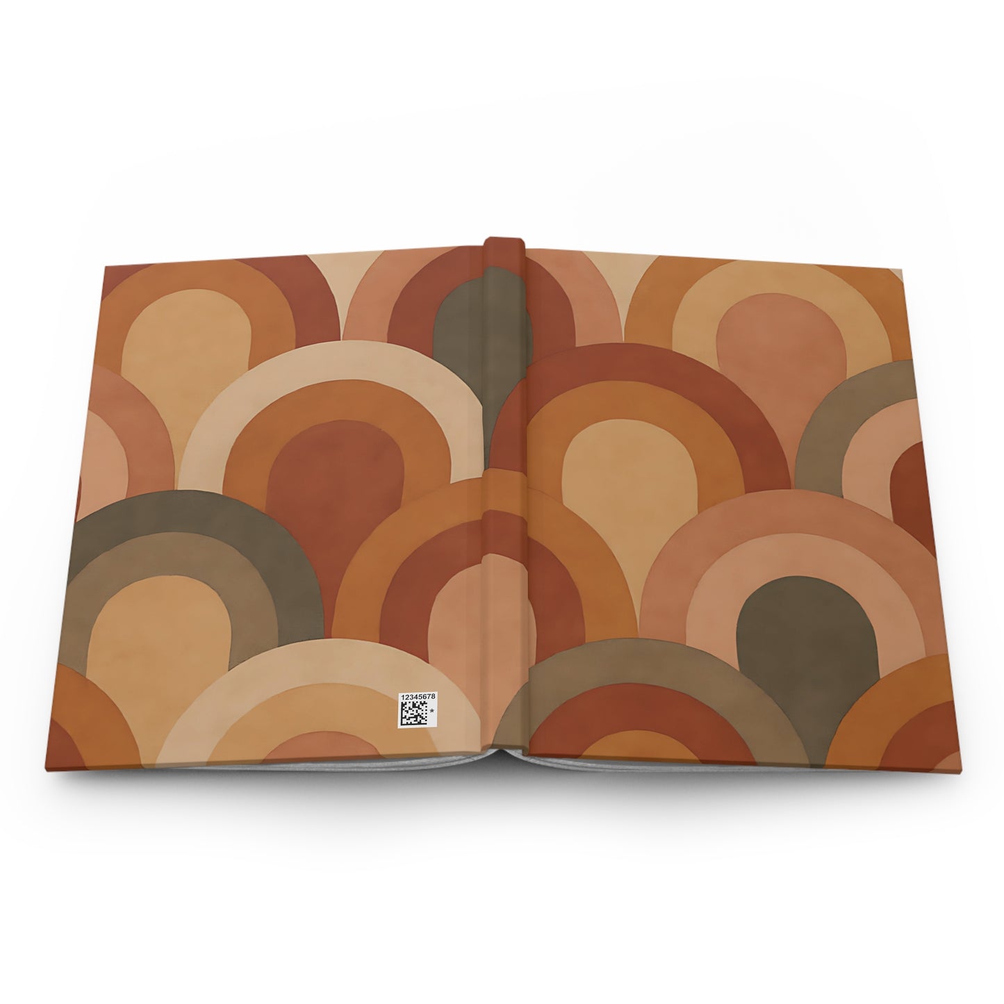 Retro Rainbow Arches Hardcover Matte Journal – 150 Lined Pages