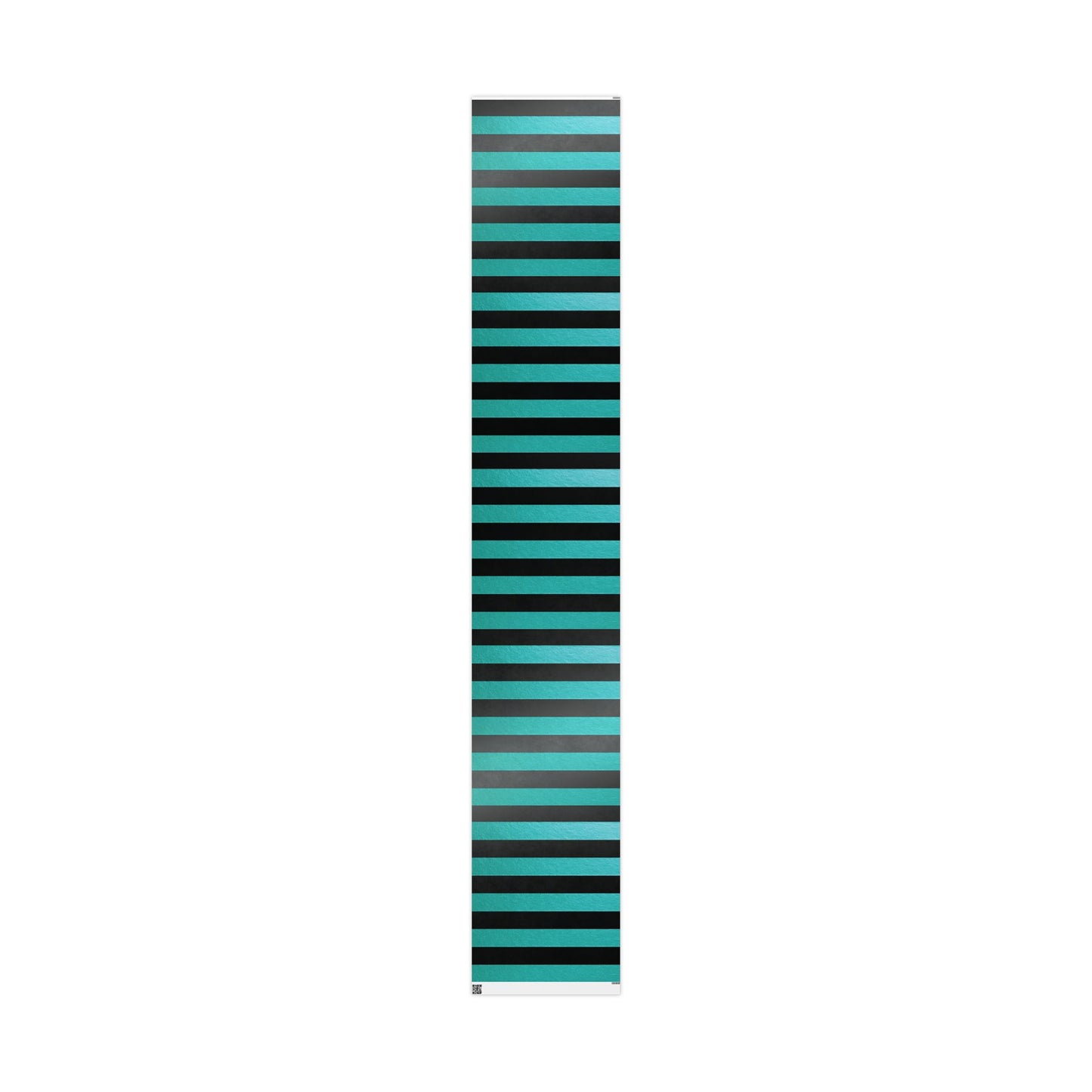 Black and Teal Striped Luxury Wrapping Paper – Glossy or Matte Finish, Durable 90gsm