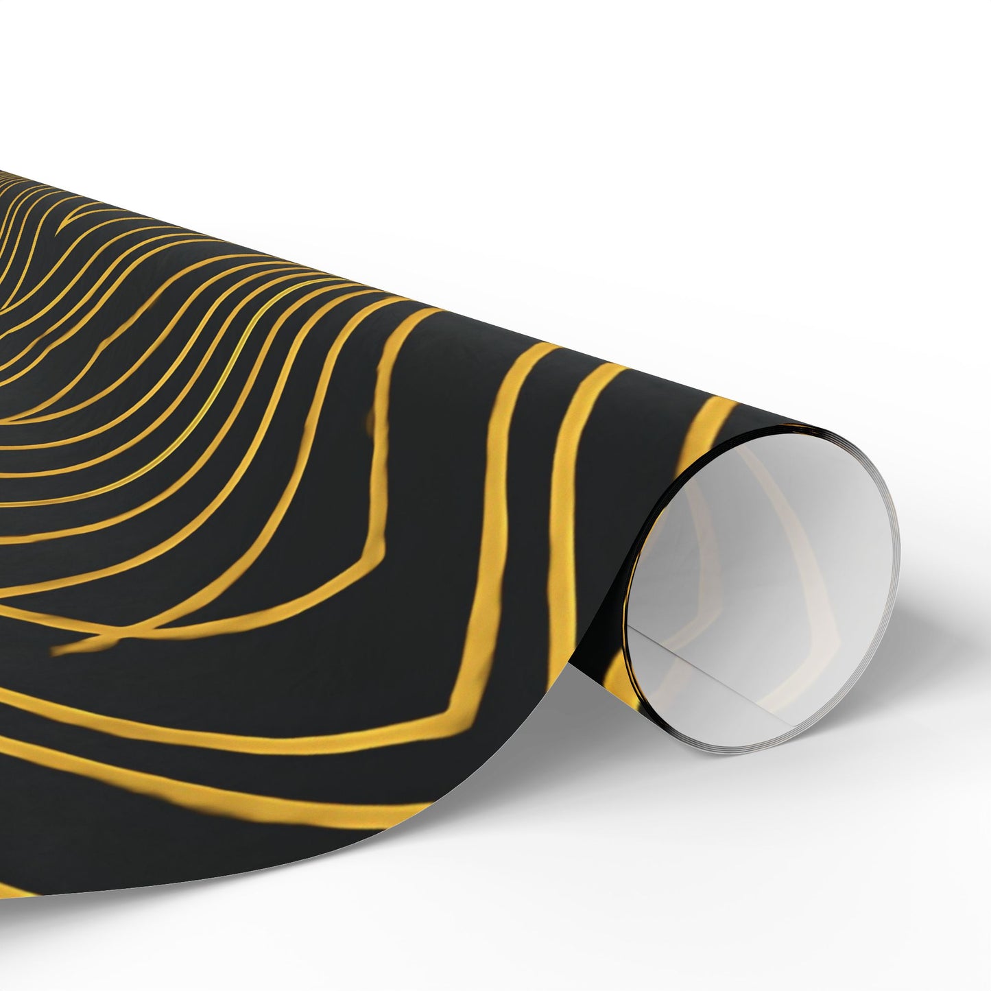 Art Deco Black & Gold Geometric Wrapping Paper – Luxury Gift Wrap in Glossy or Matte Finish