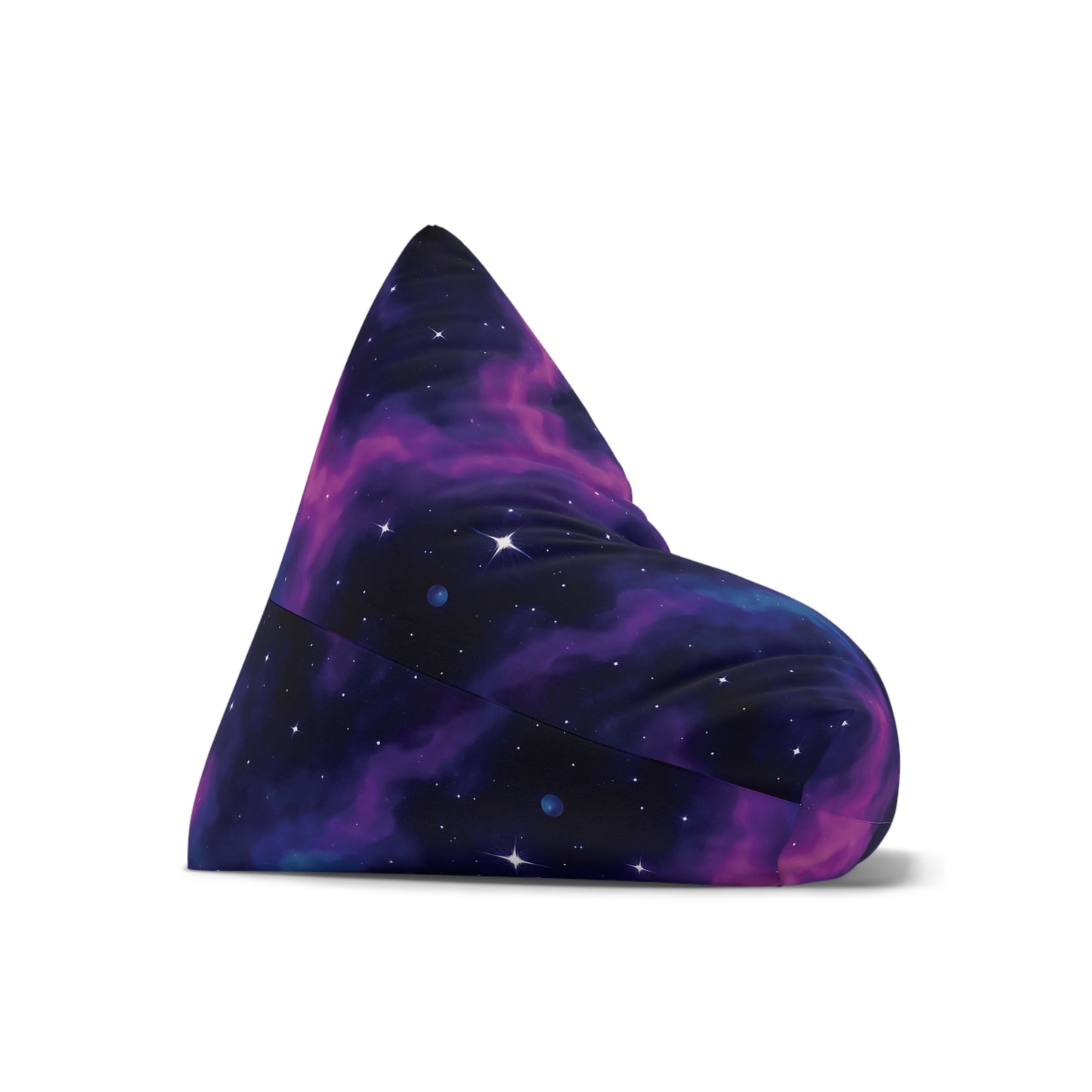 Galaxy Nebula Bean Bag Chair – Purple & Blue Cosmic Space Print