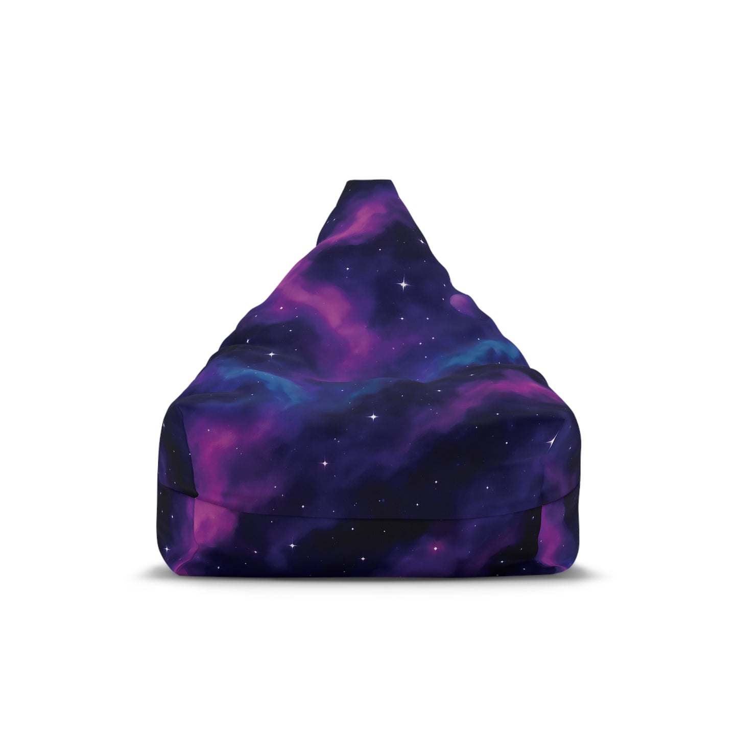 Galaxy Nebula Bean Bag Chair – Purple & Blue Cosmic Space Print