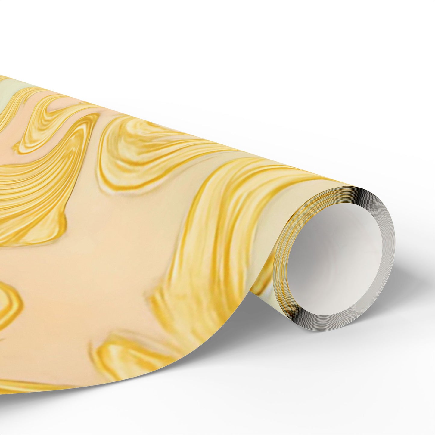 Baroque Gold Scroll Wrapping Paper – Luxury Gift Wrap in Glossy or Matte Finish