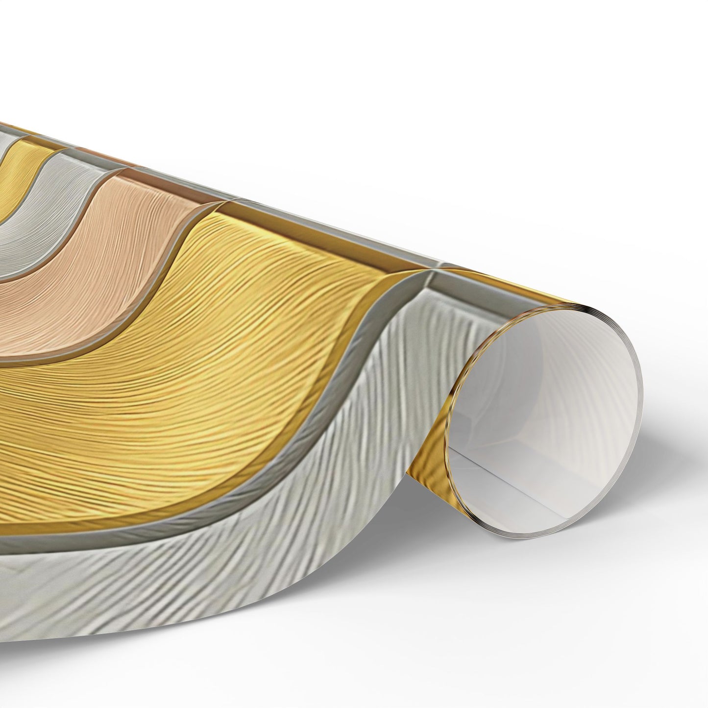 Geometric Metallic Tile Wrapping Paper – Modern Luxury Gift Wrap in Glossy or Matte Finish