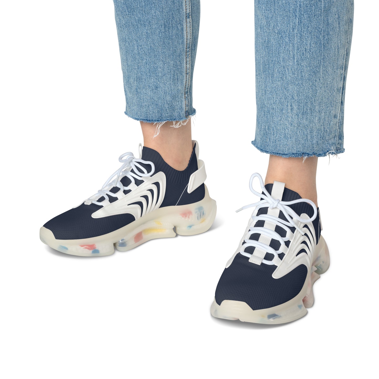 Navy Women's Mesh Sneakers