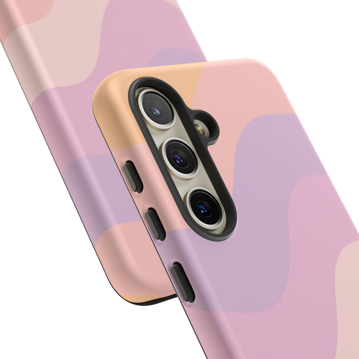 Retro Sunset Wave Phone Case – Groovy Pastel Abstract Design