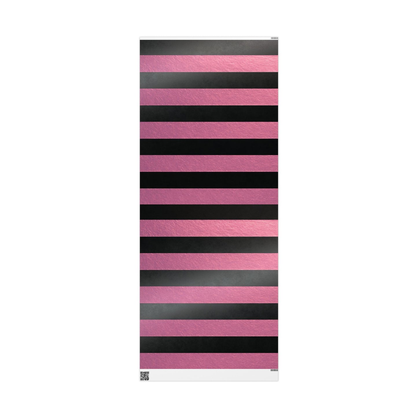 Black and Pink Striped Luxury Wrapping Paper – Glossy or Matte Finish, Durable 90gsm
