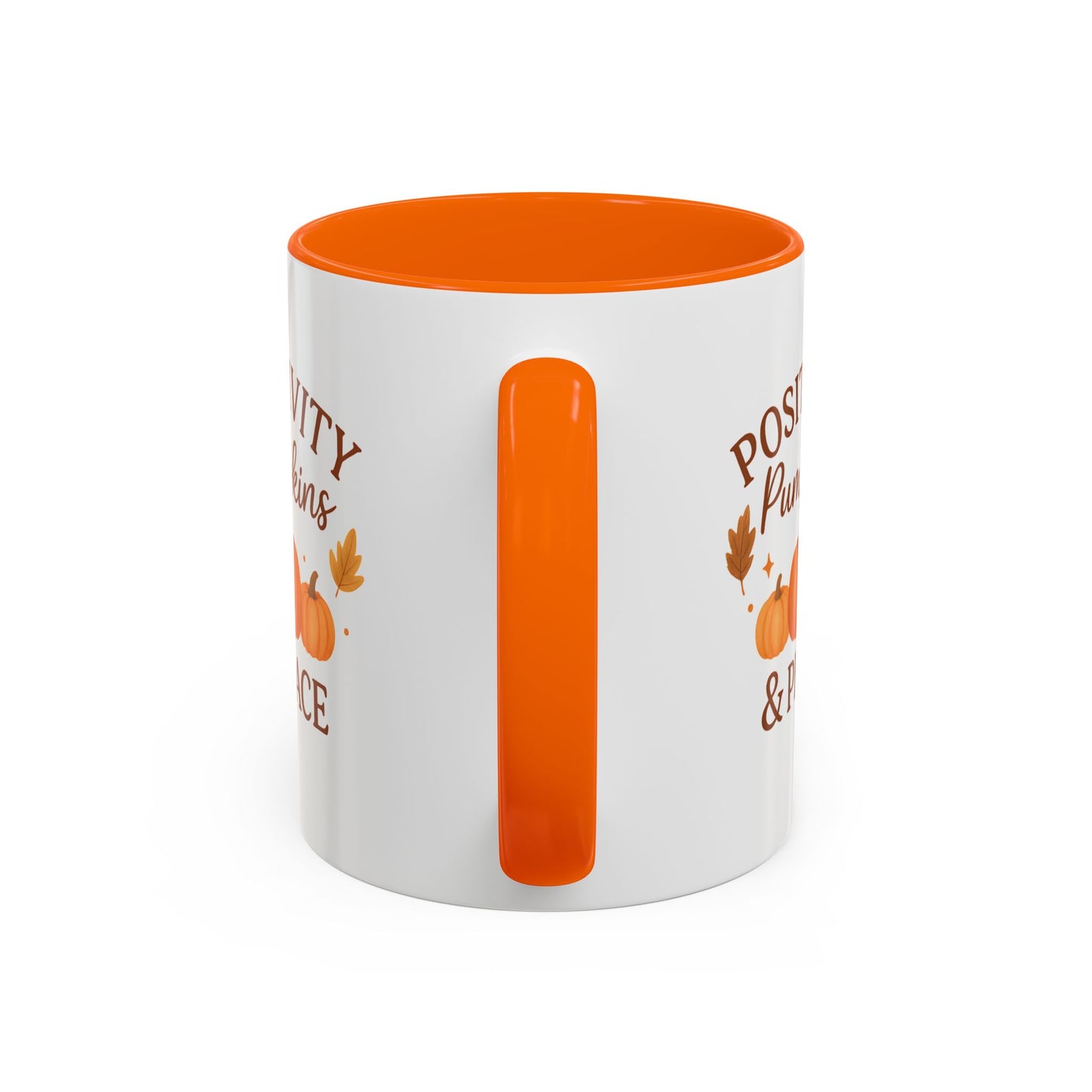 Positivity, Pumpkins & Peace Fall Mug – Autumn Coffee Cup in 11oz or 15oz | Microwave & Dishwasher Safe