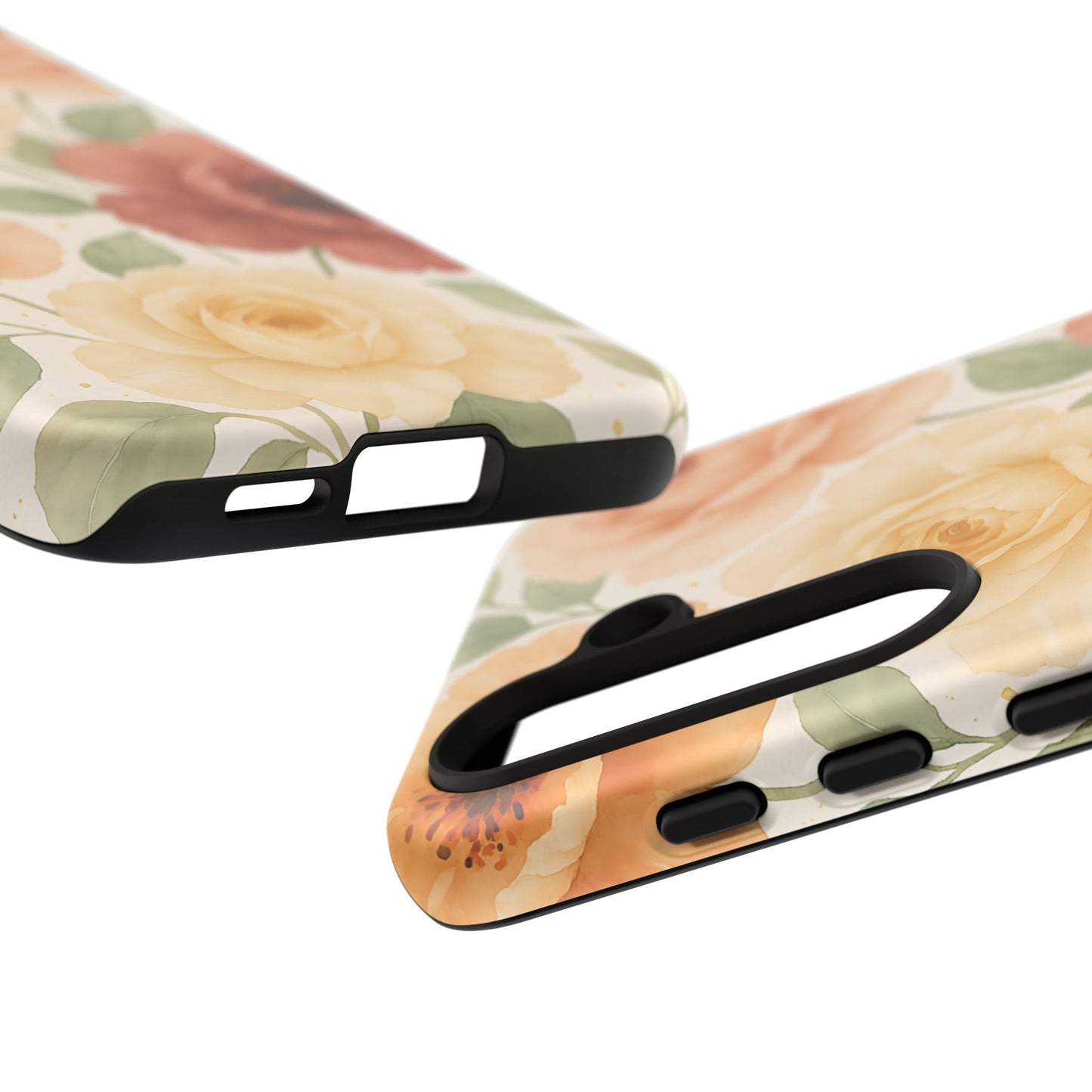 Vintage Rose Garden Phone Case – Soft Floral Print in Warm Neutrals