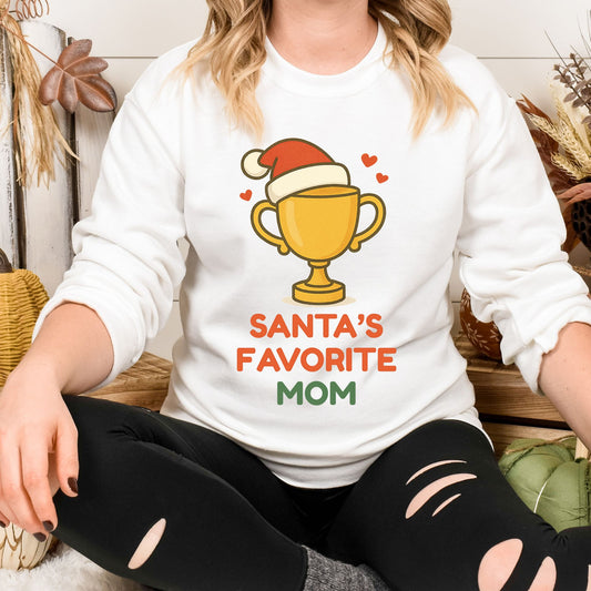 Personalized Santa’s Favorite Family Trophy Sweatshirt – Custom Name Holiday Crewneck