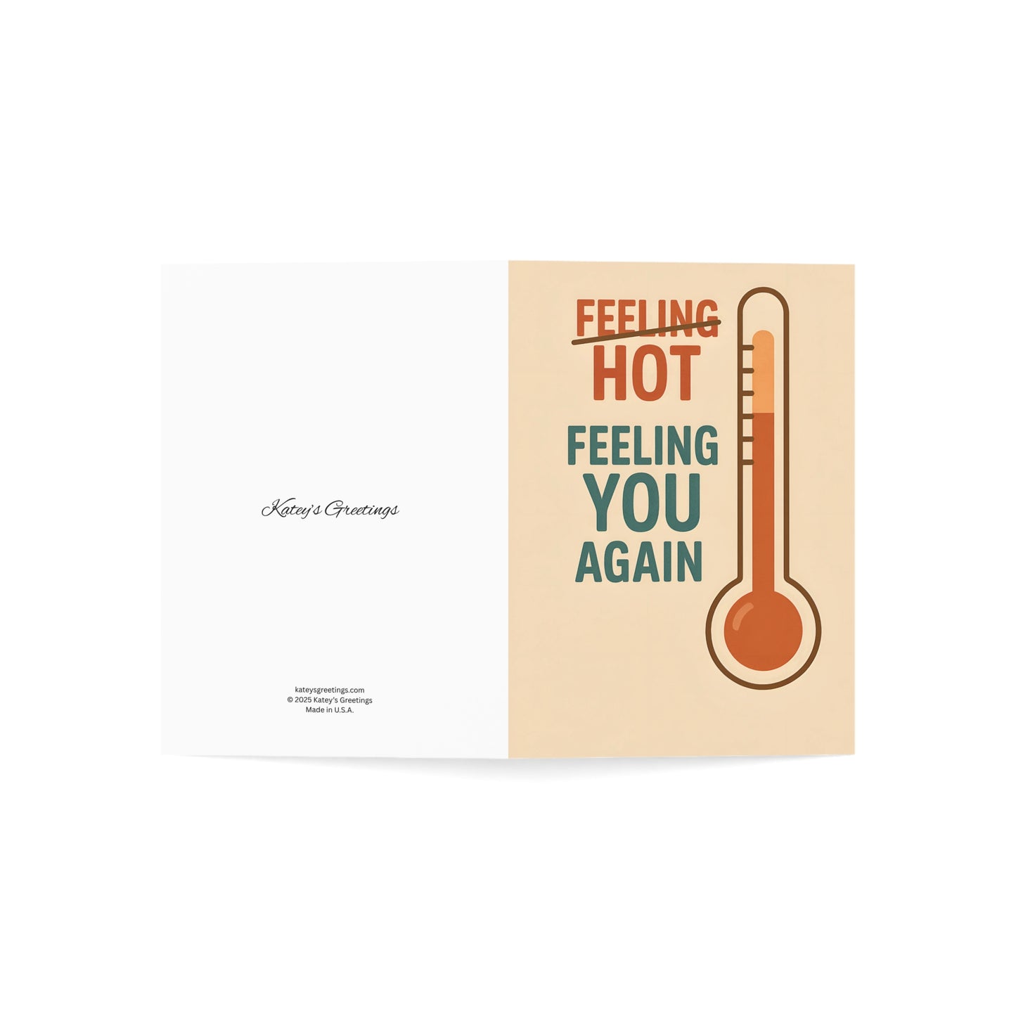 "Feeling You Again" Get Well Greeting Card – Premium 270gsm Paper, Includes Envelope