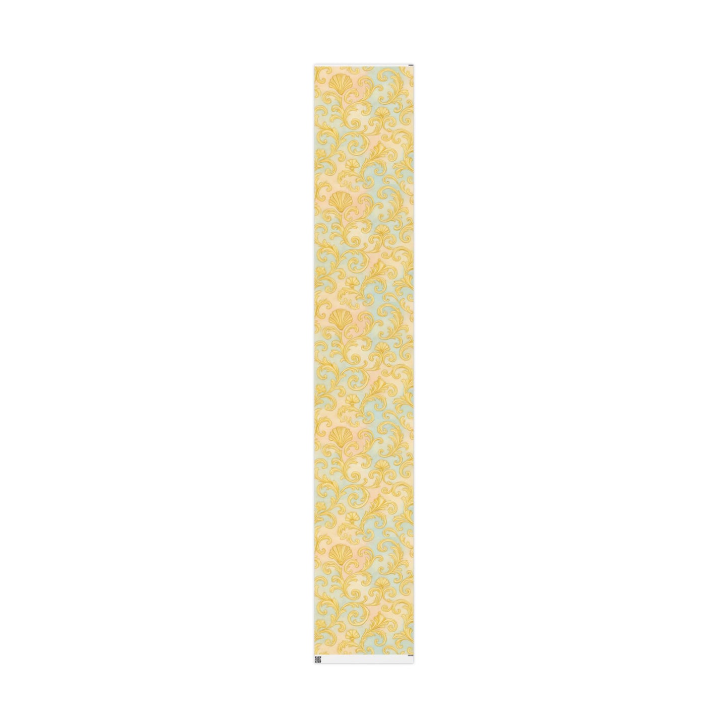 Baroque Gold Scroll Wrapping Paper – Luxury Gift Wrap in Glossy or Matte Finish