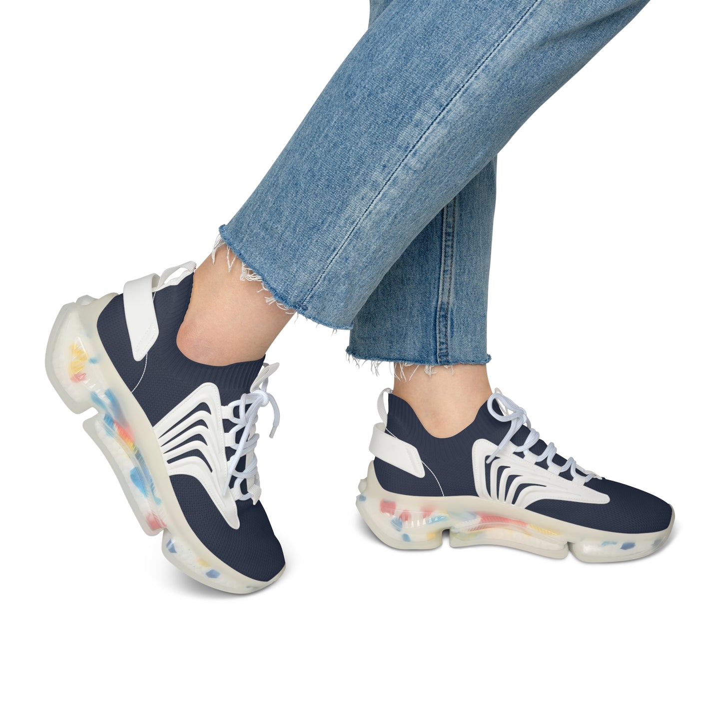 Navy Women's Mesh Sneakers