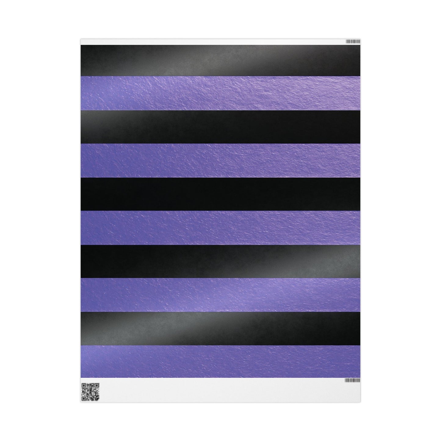 Black and Purple Striped Luxury Wrapping Paper – Glossy or Matte Finish, Durable 90gsm