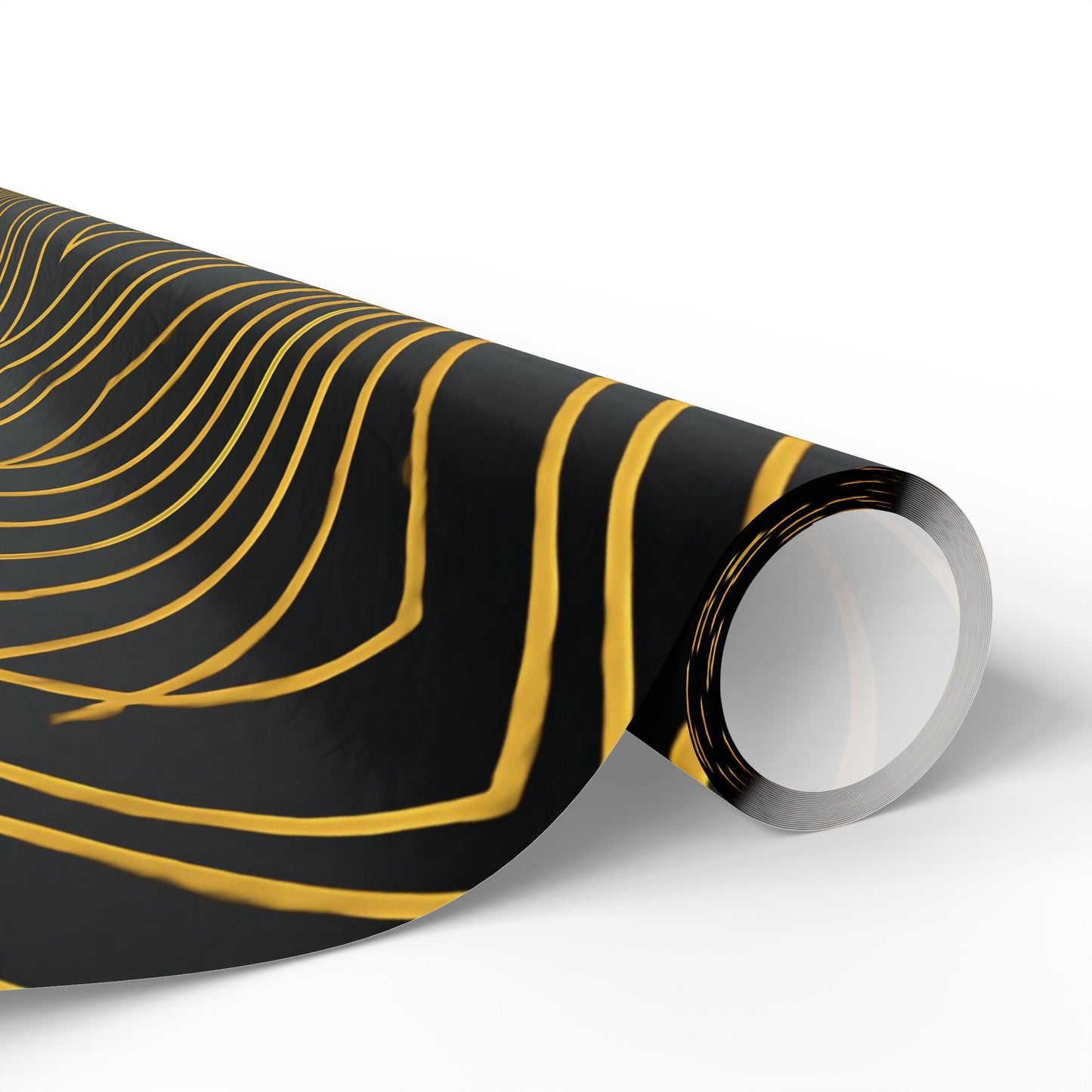 Art Deco Black & Gold Geometric Wrapping Paper – Luxury Gift Wrap in Glossy or Matte Finish