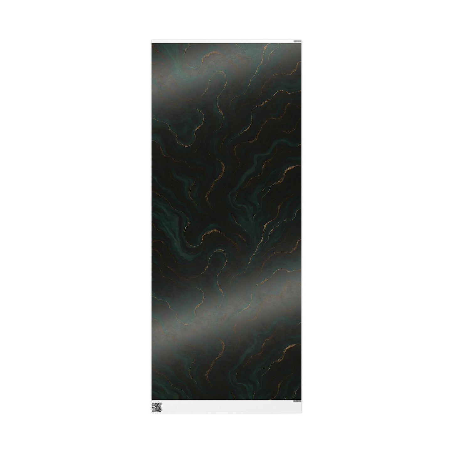 Emerald & Gold Marble Wrapping Paper – Luxurious Stone-Inspired Gift Wrap in Glossy or Matte Finish