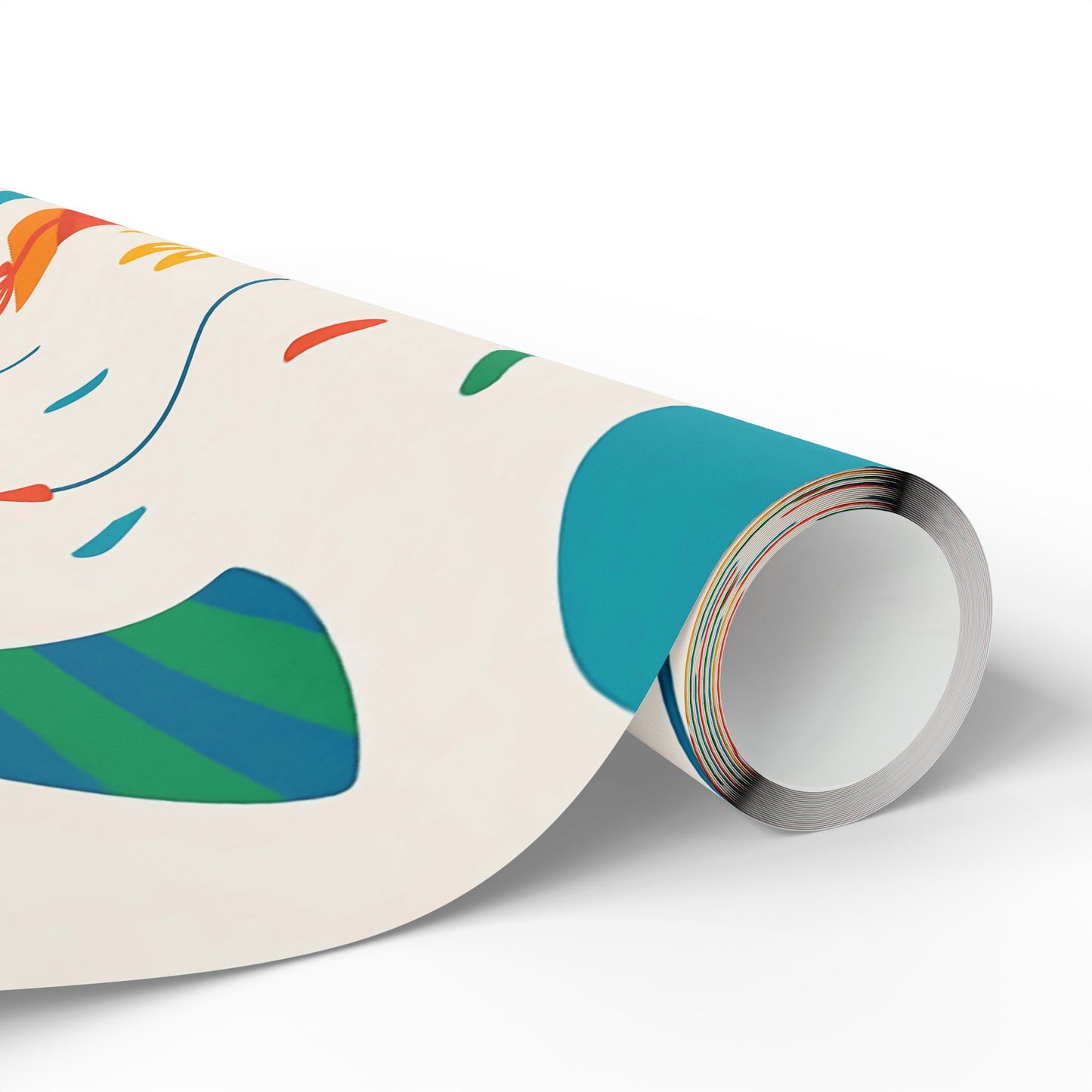 Colorful Birthday Party Wrapping Paper – Balloons, Gifts & Confetti on Cream Background