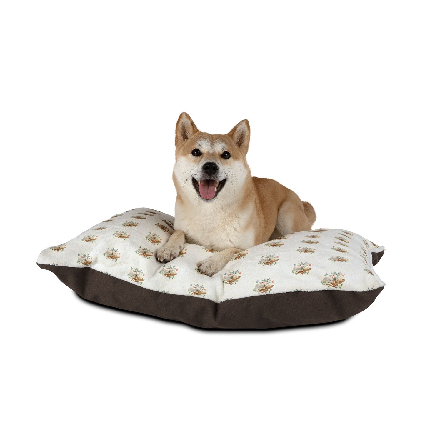Spa Day Pet Bed – Relaxing Botanical Pet Cushion – Self-Care Inspired Pet Bed