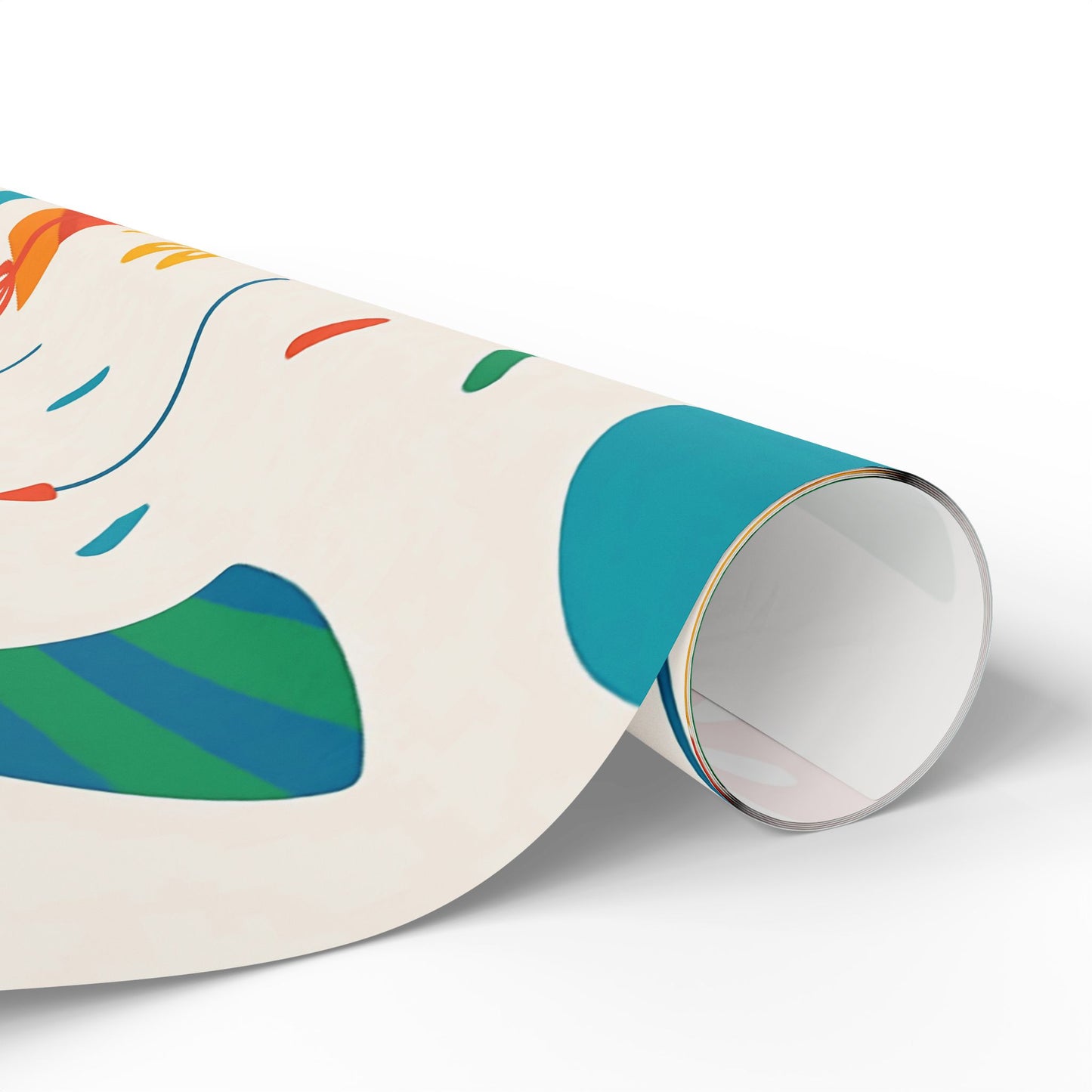 Colorful Birthday Party Wrapping Paper – Balloons, Gifts & Confetti on Cream Background