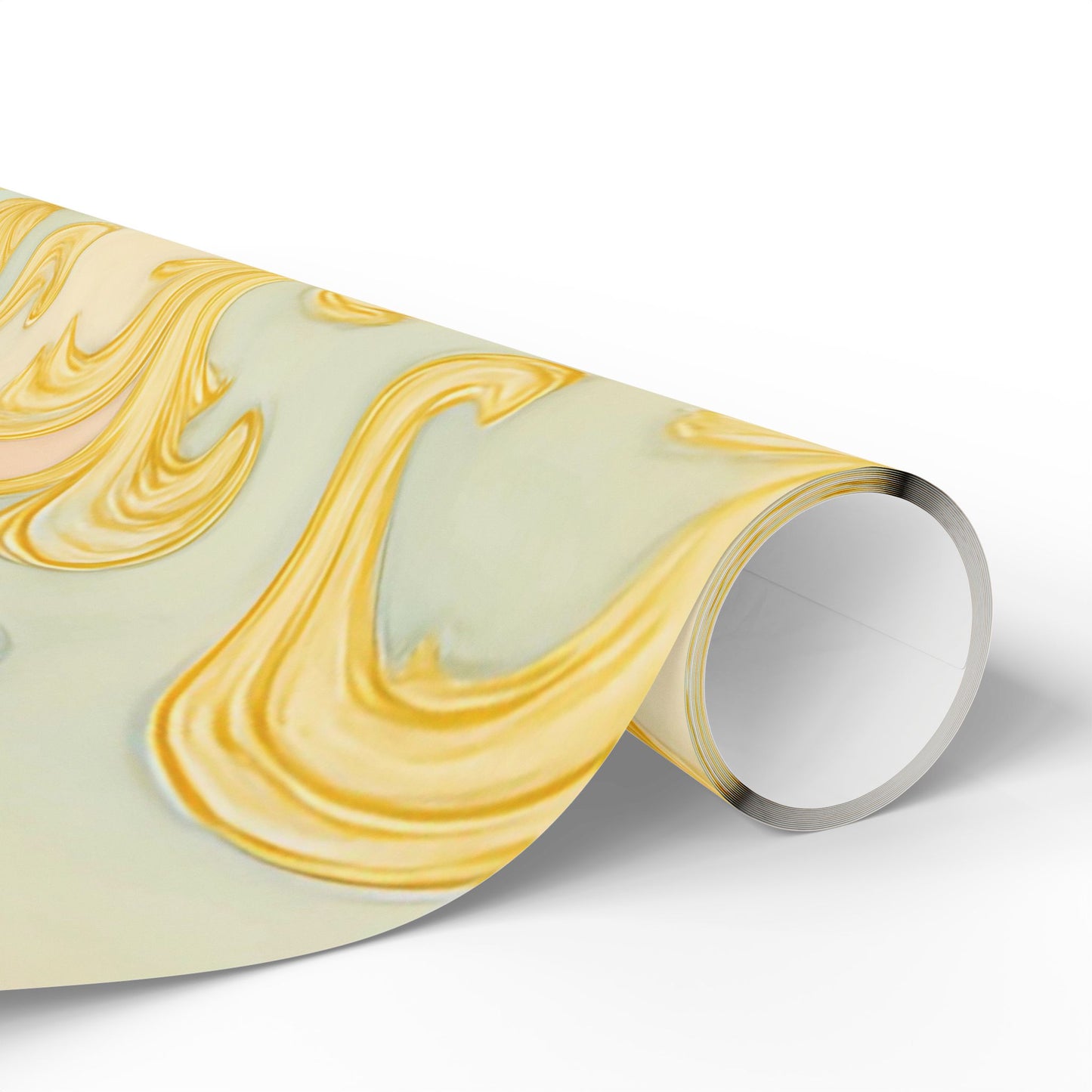 Baroque Gold Scroll Wrapping Paper – Luxury Gift Wrap in Glossy or Matte Finish