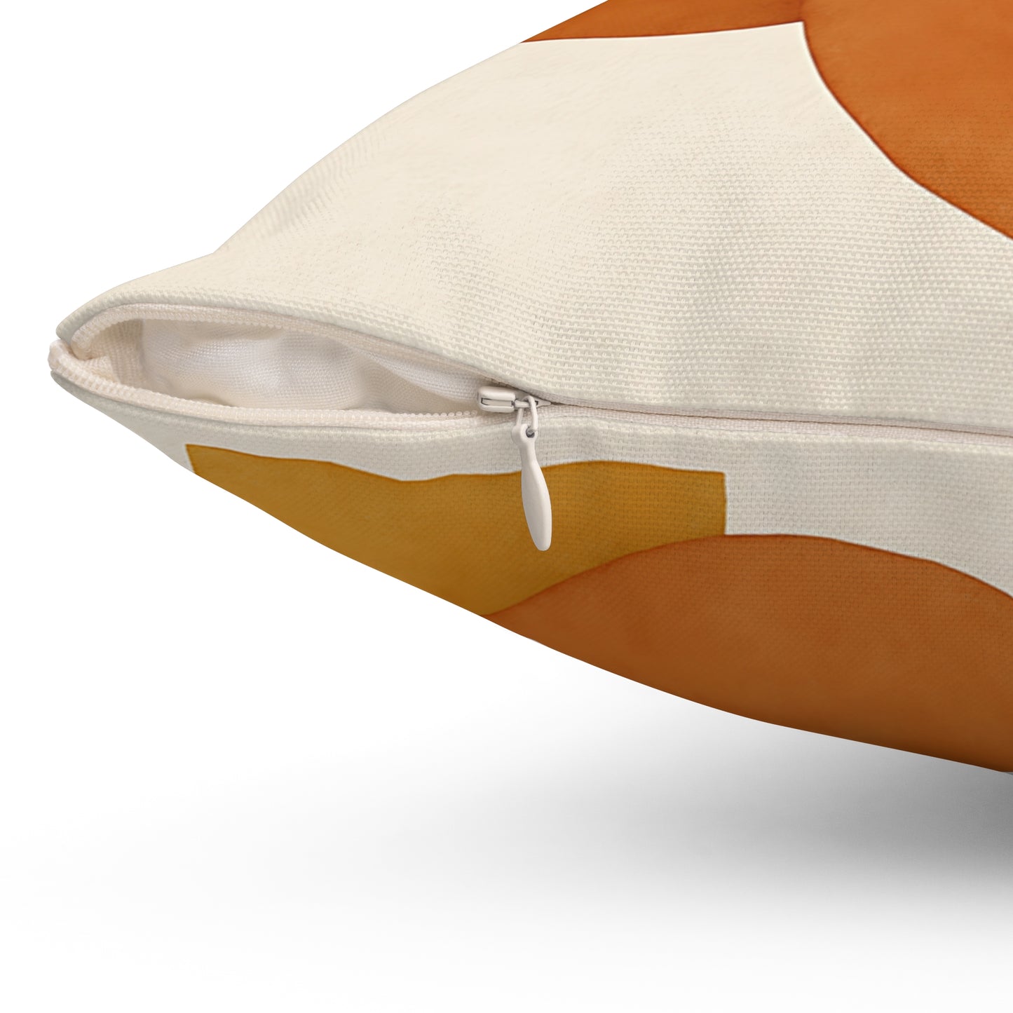 Modern Abstract Shapes Throw Pillow - Earth Tone Decorative Cushion with Double-Sided Print