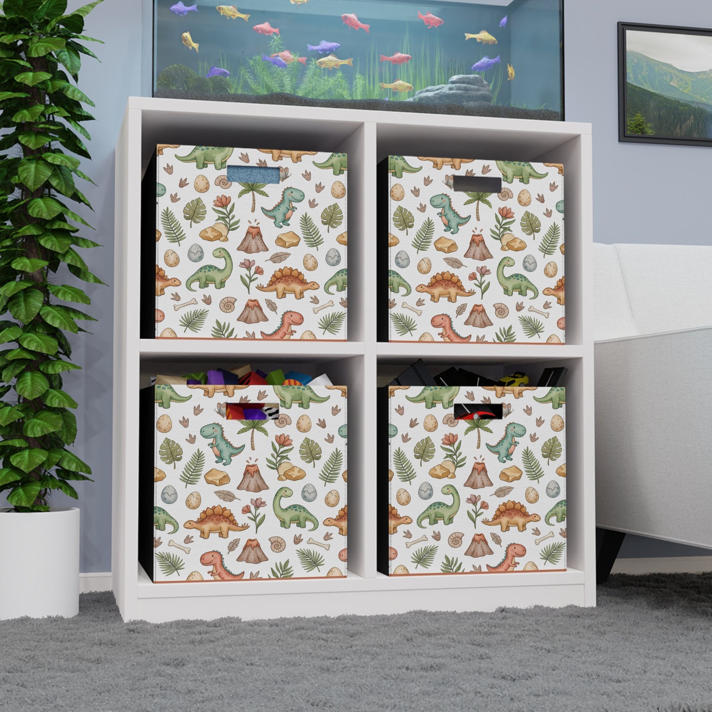 Dinosaur Kids Felt Storage Box – Cute Dino Nursery & Toy Organizer