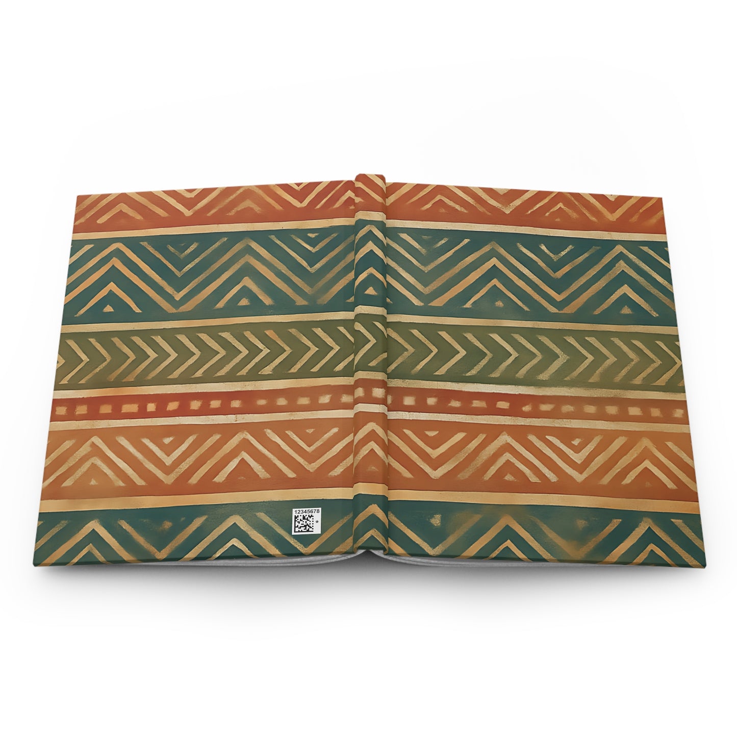 Tribal Chevron Pattern Hardcover Journal – Matte Finish, 150 Lined Pages