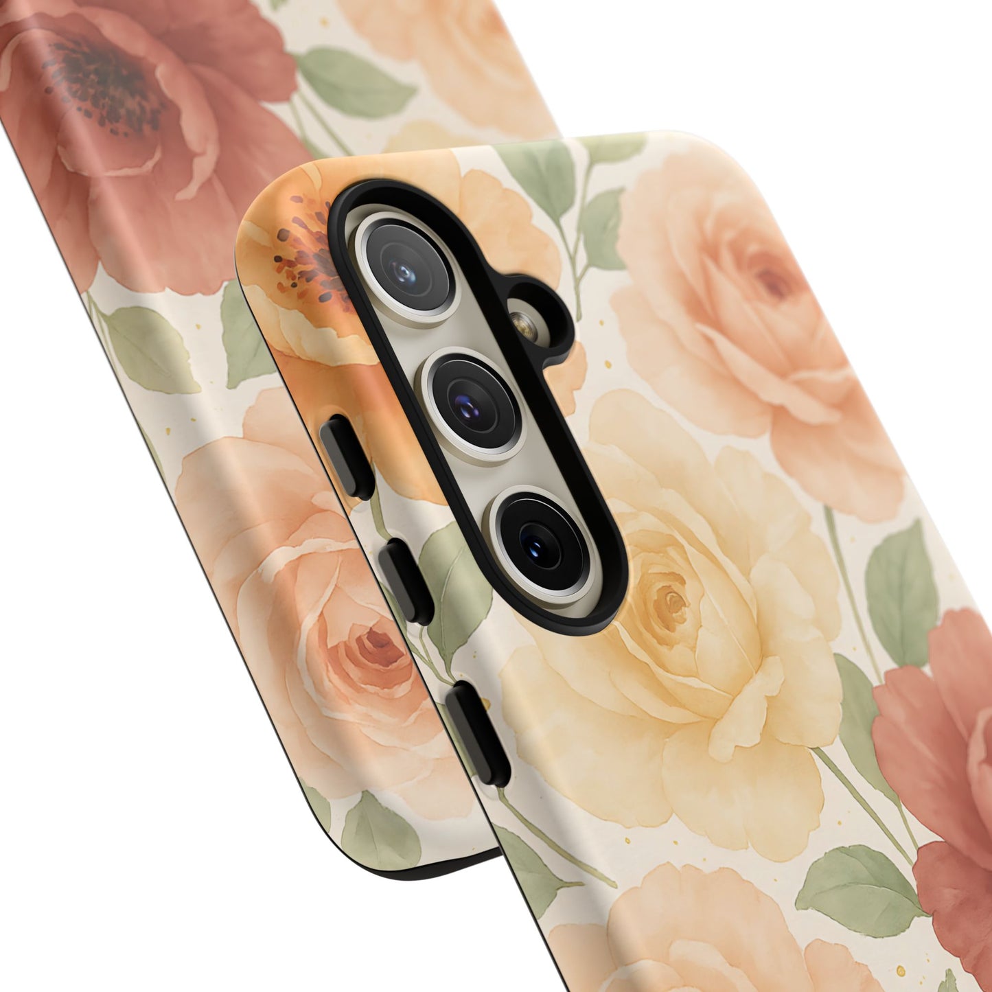 Vintage Rose Garden Phone Case – Soft Floral Print in Warm Neutrals