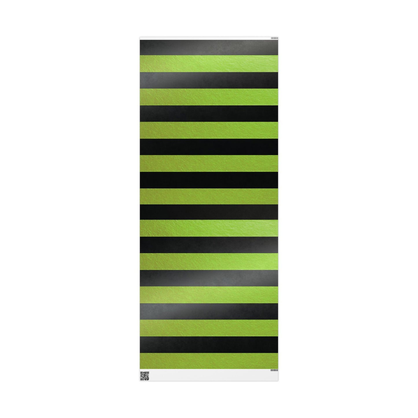 Black and Green Striped Luxury Wrapping Paper – Glossy or Matte Finish, Durable 90gsm