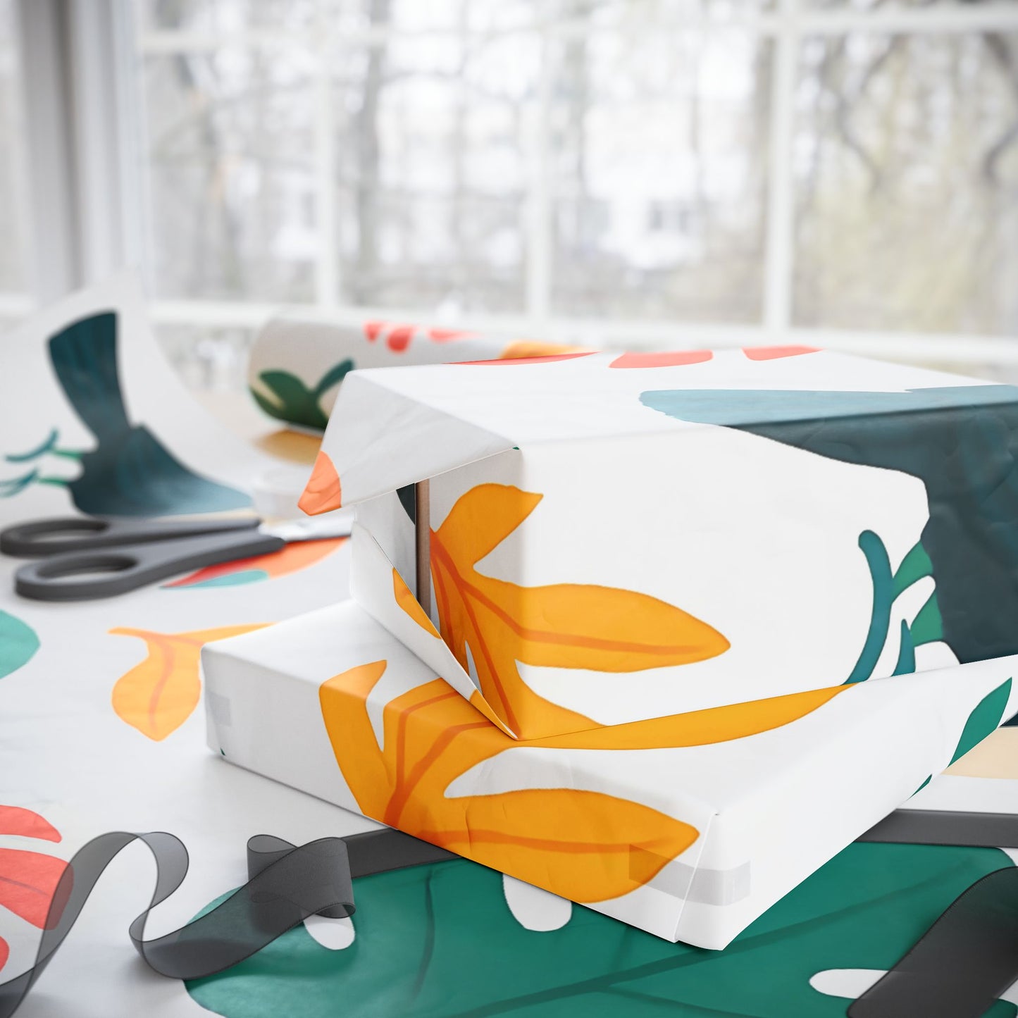 Tropical Toucan and Banana Wrapping Paper – Vibrant Jungle Leaf Gift Wrap