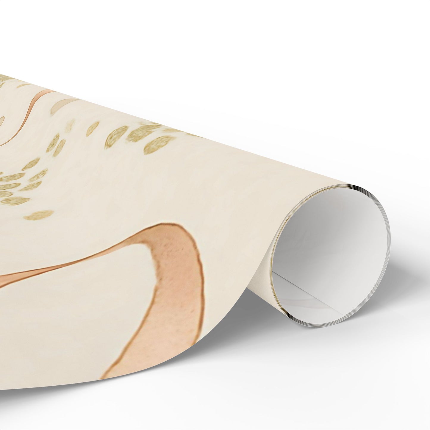 Elegant Gold Confetti & Ribbon Wrapping Paper – Luxurious Gift Wrap in Glossy or Matte Finish