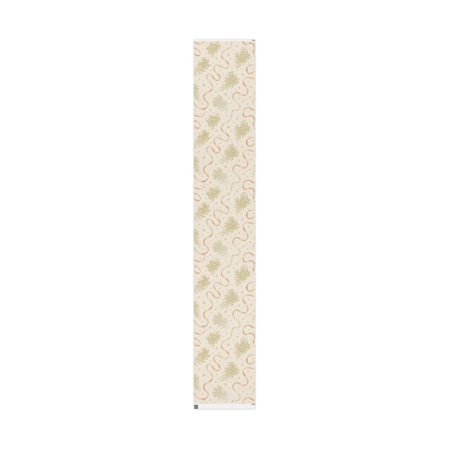Elegant Gold Confetti & Ribbon Wrapping Paper – Luxurious Gift Wrap in Glossy or Matte Finish