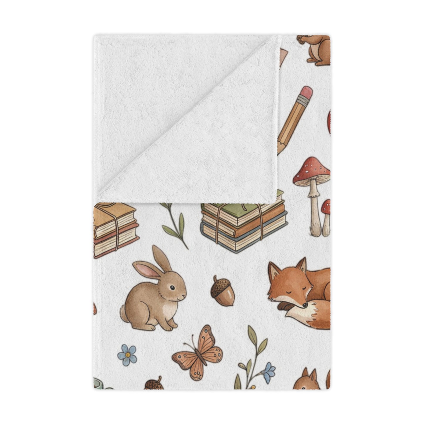 Cozy Woodland Storybook Minky Blanket