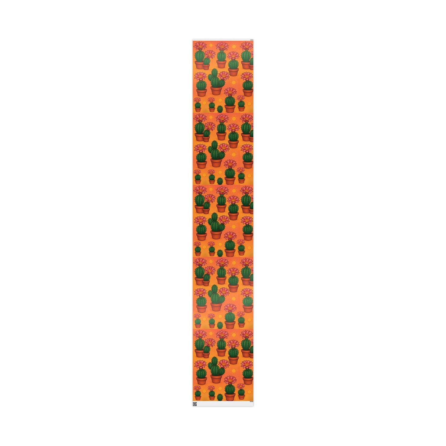 Cactus Bloom Wrapping Paper – Vibrant Desert Succulent Design in Terracotta Pots