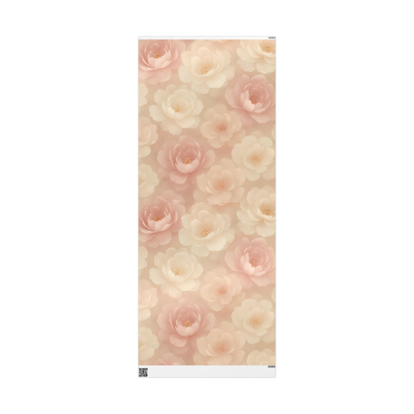Blush Peony Bloom Wrapping Paper – Luxurious Floral Gift Wrap in Glossy or Matte Finish
