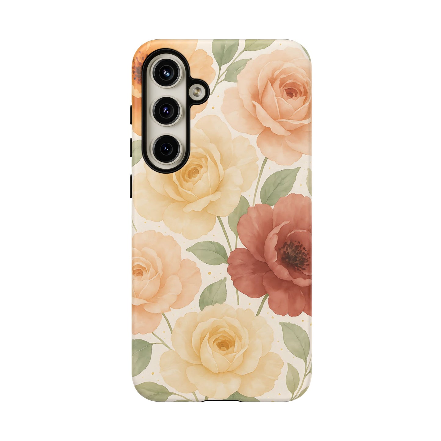 Vintage Rose Garden Phone Case – Soft Floral Print in Warm Neutrals